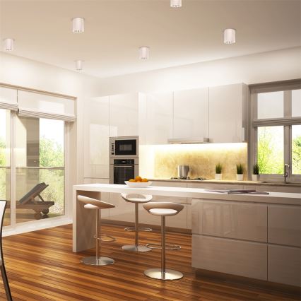 LED RGBW himmennettävä kohdevalaisin JUPITER 1xE27/6,5W/230V 2700-6500K Wi-Fi Ø 9,8 cm valkoinen