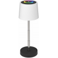LED RGBW – himmennettävä kosketusohjattu ladattava pöytälamppu ulkokäyttöön, LED/2W/5V, IP44, 1200 mAh, harmaa