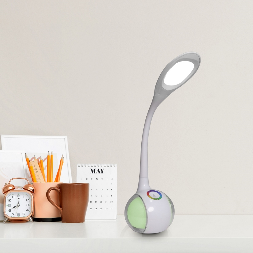 LED RGBW Himmennettävä kosketuspöytävalaisin COSMOS LED/6,5W/230V valkoinen