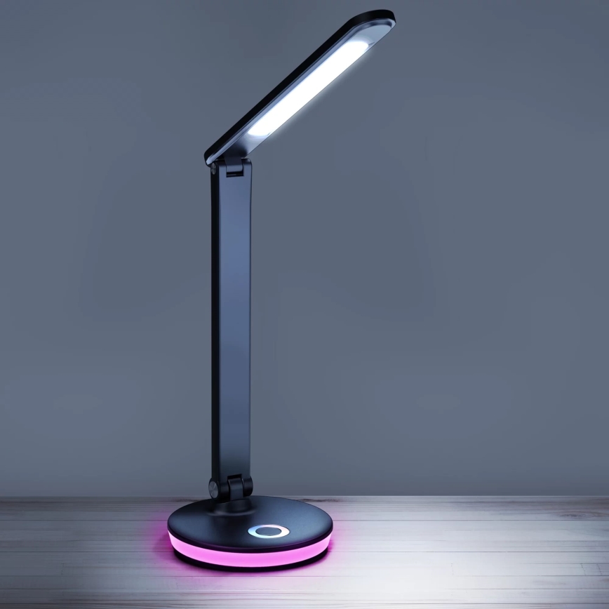 LED RGBW Himmennettävä kosketuspöytävalaisin NEPTUN LED/7W/230V musta