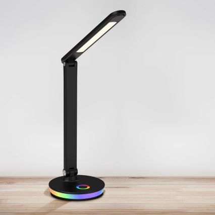 LED RGBW Himmennettävä kosketuspöytävalaisin NEPTUN LED/7W/230V musta