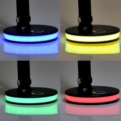 LED RGBW Himmennettävä kosketuspöytävalaisin NEPTUN LED/7W/230V musta