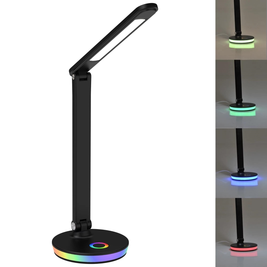 LED RGBW Himmennettävä kosketuspöytävalaisin NEPTUN LED/7W/230V musta