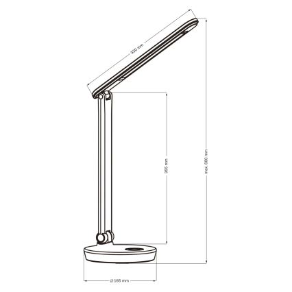 LED RGBW Himmennettävä kosketuspöytävalaisin NEPTUN LED/7W/230V musta