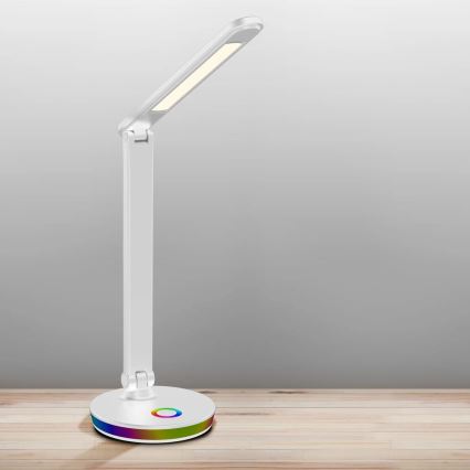 LED RGBW Himmennettävä kosketuspöytävalaisin NEPTUN LED/7W/230V valkoinen