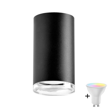 LED RGBW himmennettävä kylpyhuoneen kohdevalaisin TURYN 1xGU10/6,5W/230V 2700-6500K Wi-Fi IP44 musta