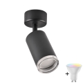 LED RGBW himmennettävä kylpyhuoneen kohdevalaisin TURYN 1xGU10/6,5W/230V 2700-6500K Wi-Fi IP44 musta