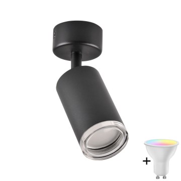 LED RGBW himmennettävä kylpyhuoneen kohdevalaisin TURYN 1xGU10/6,5W/230V 2700-6500K Wi-Fi IP44 musta