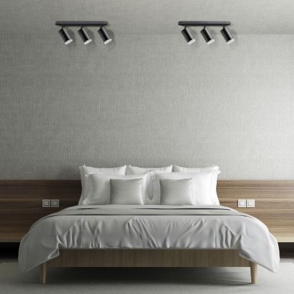 LED RGBW himmennettävä kylpyhuoneen kohdevalaisin TURYN 3xGU10/6,5W/230V 2700-6500K Wi-Fi IP44 musta