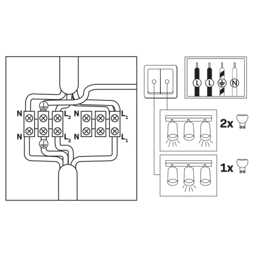 LED RGBW himmennettävä kylpyhuoneen kohdevalaisin TURYN 3xGU10/6,5W/230V 2700-6500K Wi-Fi IP44 musta