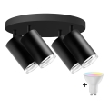 LED RGBW himmennettävä kylpyhuoneen kohdevalaisin TURYN 4xGU10/6,5W/230V 2700–6500K Wi-Fi IP44 musta