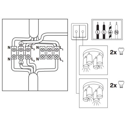 LED RGBW himmennettävä kylpyhuoneen kohdevalaisin TURYN 4xGU10/6,5W/230V 2700–6500K Wi-Fi IP44 musta