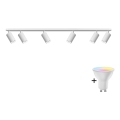 LED RGBW himmennettävä kylpyhuoneen kohdevalaisin TURYN 6xGU10/6,5W/230V 2700-6500K Wi-Fi IP44 valkoinen