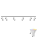 LED RGBW Himmennettävä kylpyhuoneen LED-spottivalo TURYN 6xGU10/6,5W/230V 2700-6500K Wi-Fi IP44 valkoinen