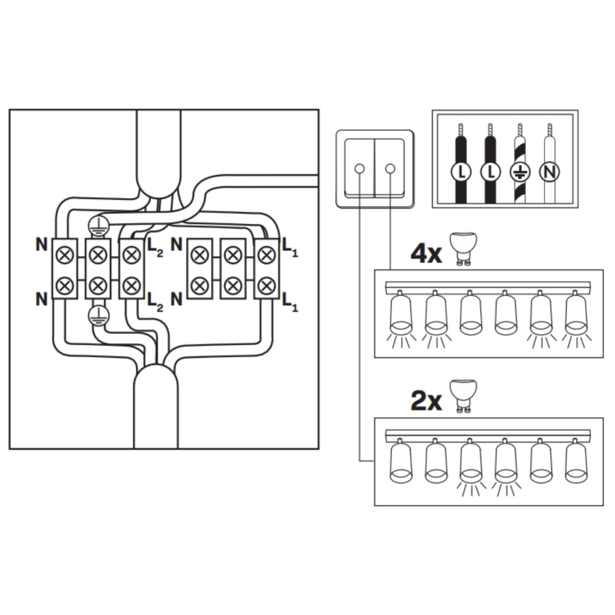 LED RGBW Himmennettävä kylpyhuoneen LED-spottivalo TURYN 6xGU10/6,5W/230V 2700-6500K Wi-Fi IP44 valkoinen