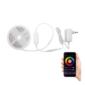 LED RGBW Himmennettävä kylpyhuoneen nauha LED/12,5W/12V IP65 5m Wi-Fi Tuya