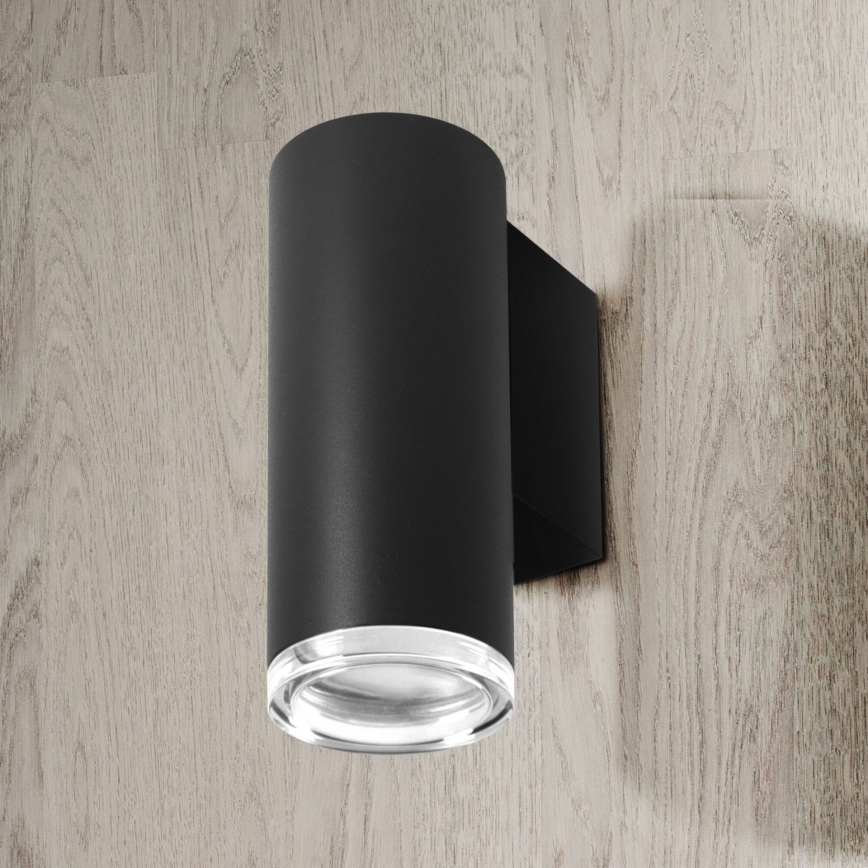 LED RGBW Himmennettävä kylpyhuoneen seinävalaisin TURYN 1xGU10/6,5W/230V 2700-6500K Wi-Fi IP44 musta
