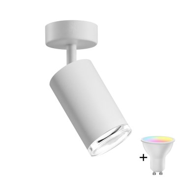 LED RGBW himmennettävä kylpyhuoneen spotti TURYN 1xGU10/6,5W/230V 2700-6500K Wi-Fi IP44 valkoinen