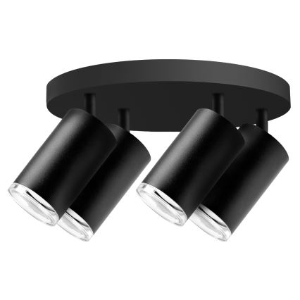 LED RGBW Himmennettävä kylpyhuoneen spottilamppu TURYN 4xGU10/6,5W/230V 2700-6500K Wi-Fi IP44 musta