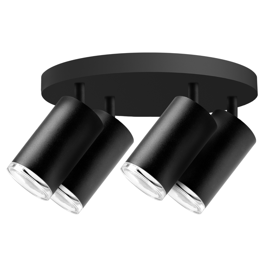 LED RGBW Himmennettävä kylpyhuoneen spottilamppu TURYN 4xGU10/6,5W/230V 2700-6500K Wi-Fi IP44 musta