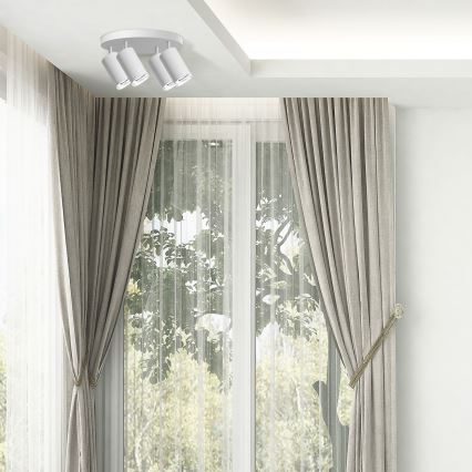 LED RGBW Himmennettävä kylpyhuoneen spottilamppu TURYN 4xGU10/6,5W/230V 2700-6500K Wi-Fi IP44 valkoinen