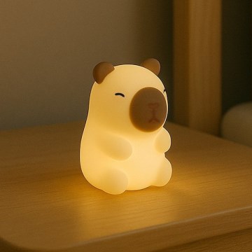LED RGBW himmennettävä ladattava kosketusohjattu lasten yövalo KAPYBARA LED/0,45W/5V 800 mAh