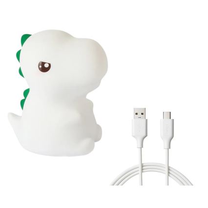 LED RGBW himmennettävä ladattava kosketustoiminen lasten yövalo DINO LED/1W/5V 1200 mAh