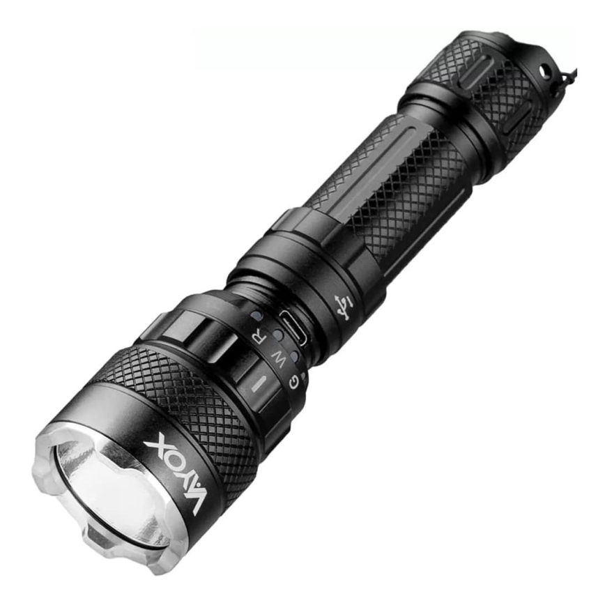LED RGBW Himmennettävä ladattava taskulamppu LED/15W/5V IP66 1500 kiiltävä 2000 mAh