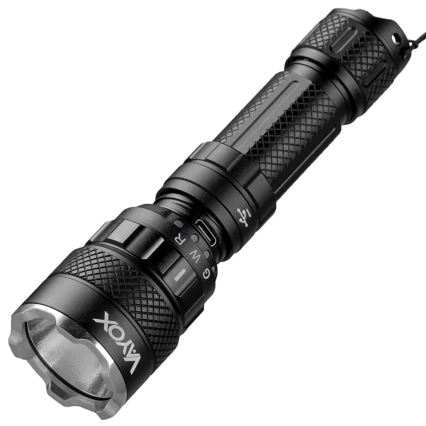 LED RGBW Himmennettävä ladattava taskulamppu LED/15W/5V IP66 1500 kiiltävä 2000 mAh