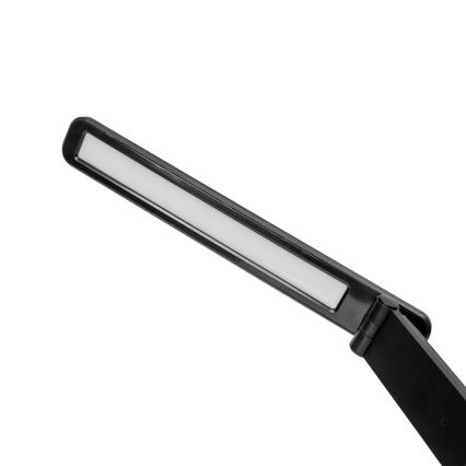 LED RGBW Himmennettävä kosketuspöytälamppu langattomalla latauksella, LCD näyttö ja USB-portti MAGNUS LED/6W/5V 3000-6500K musta