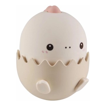 LED RGBW Himmennettävä lasten kosketus lamppu BABY DINO LED/0,75W/5V USB 1200 mAh vaaleanpunainen
