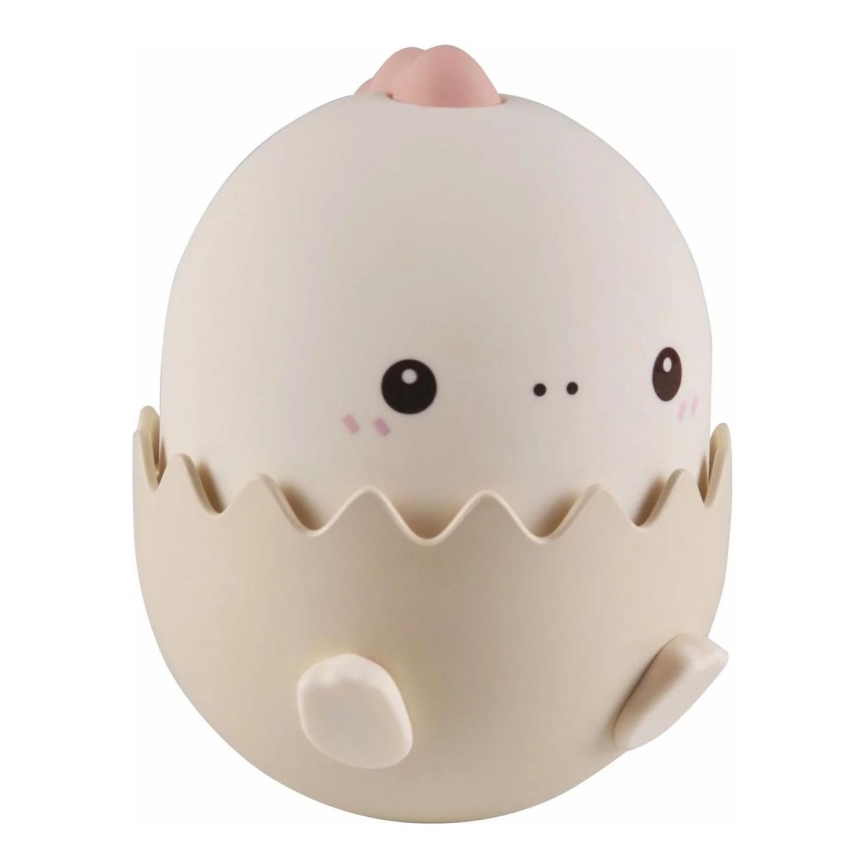 LED RGBW Himmennettävä lasten kosketus lamppu BABY DINO LED/0,75W/5V USB 1200 mAh vaaleanpunainen