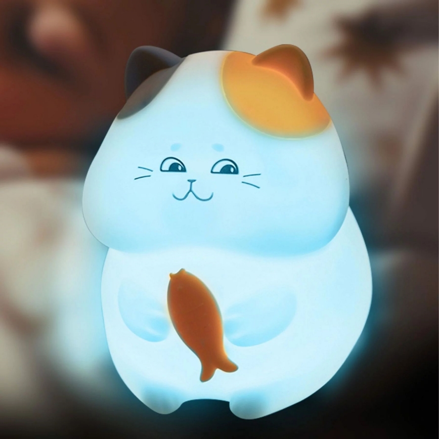 LED RGBW Himmennettävä lasten kosketus lamppu GATTO LED/1W/3,7V 1200 mAh