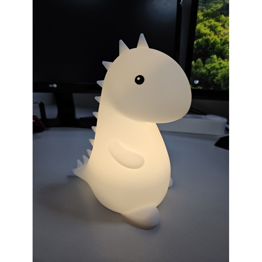 LED RGBW Himmennettävä lasten kosketus lamppu LED/1W/5V USB 1200 mAh dinosaurus