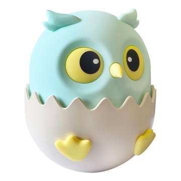 LED RGBW Himmennettävä lasten kosketus lamppu OWL LED/1W/5V USB 1200 mAh pöllö sininen