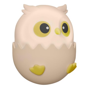 LED RGBW Himmennettävä lasten kosketus lamppu OWL LED/1W/5V USB 1200 mAh pöllö vaaleanpunainen