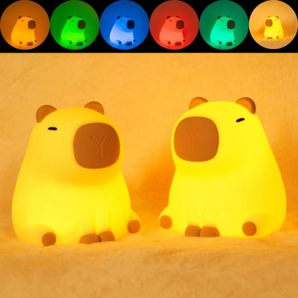 LED RGBW Himmennettävä lasten kosketus lamppu LED/1W/5V USB 1200 mAh vesisika
