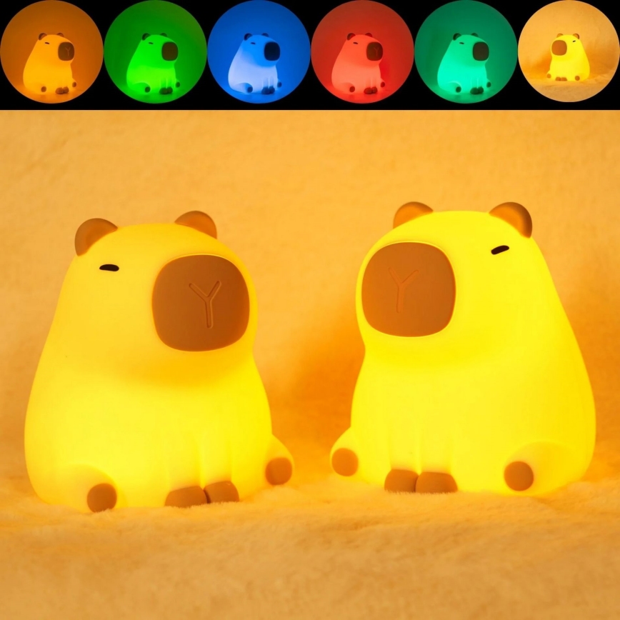 LED RGBW Himmennettävä lasten kosketus lamppu LED/1W/5V USB 1200 mAh vesisika