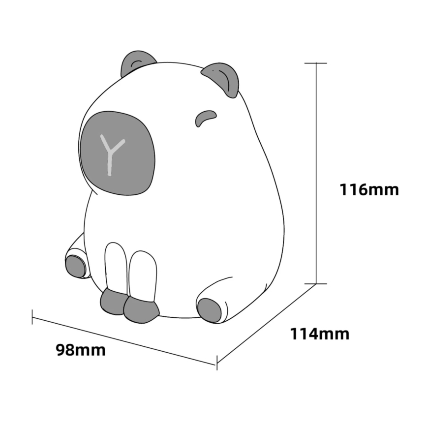 LED RGBW Himmennettävä lasten kosketus lamppu LED/1W/5V USB 1200 mAh vesisika