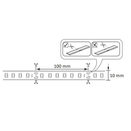 LED RGBW Himmennettävä LED-nauha ulos 5m LED/24W/12V IP65