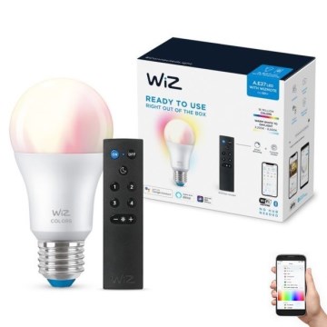 LED RGBW Himmennettävä polttimo A60 E27/8,5W/230V 2200-6500K  CRI 90 Wi-Fi + kauko-ohjaus - WiZ
