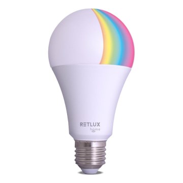 LED RGBW Himmennettävä polttimo A70 E27/14W/230V 2700-6500K Wi-Fi Tuya