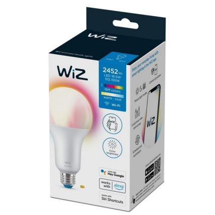 LED RGBW Himmennettävä polttimo A80 E27/18,5W/230V 2200-6500K CRI 90 Wi-Fi - WiZ