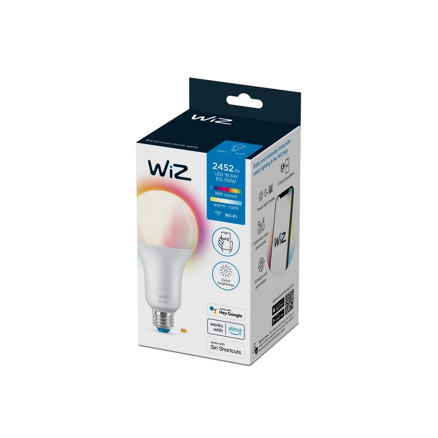 LED RGBW Himmennettävä polttimo A80 E27/18,5W/230V 2200-6500K CRI 90 Wi-Fi - WiZ