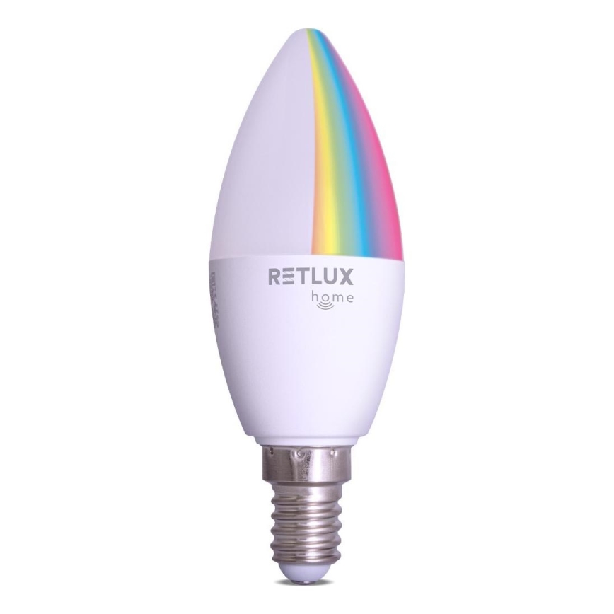 LED RGBW Himmennettävä polttimo C37 E14/4,5W/230V 2700-6500K Wi-Fi Tuya