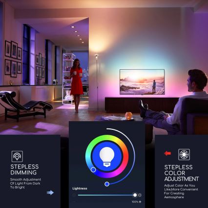 LED RGBW Himmennettävä polttimo C37 E14/5W/230V 3000-6500K Wi-Fi - Aigostar