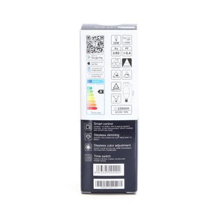 LED RGBW Himmennettävä polttimo C37 E14/5W/230V 3000-6500K Wi-Fi - Aigostar