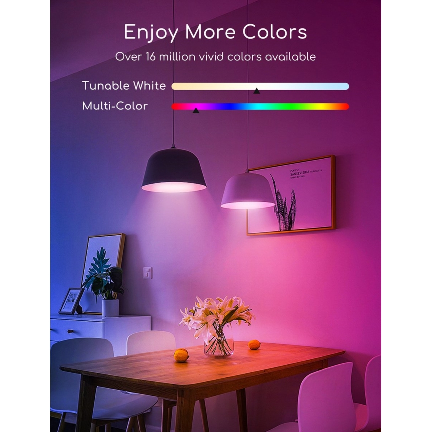 LED RGBW Himmennettävä polttimo C37 E27/7W/230V 3000-6500K Wi-Fi - Aigostar