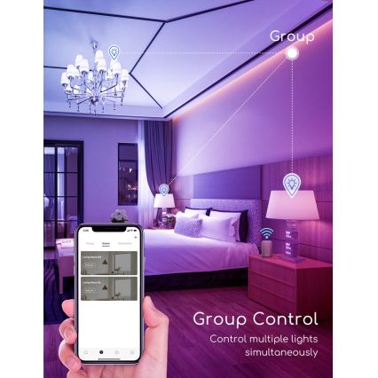 LED RGBW Himmennettävä polttimo C37 E27/7W/230V 3000-6500K Wi-Fi - Aigostar