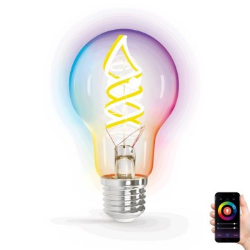 LED RGBW Himmennettävä polttimo FILAMENT A60 E27/4,9W/230V 2700K Wi-Fi - Aigostar